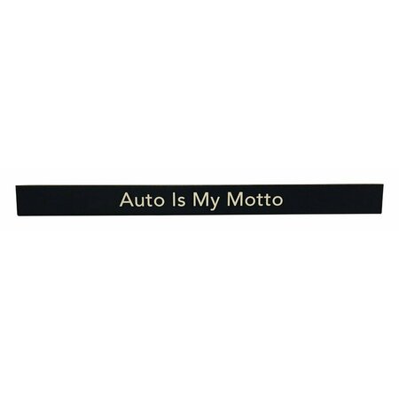 HALLMARK PLAQUE AUTO MY MOTTO 24in. 1AHW1127